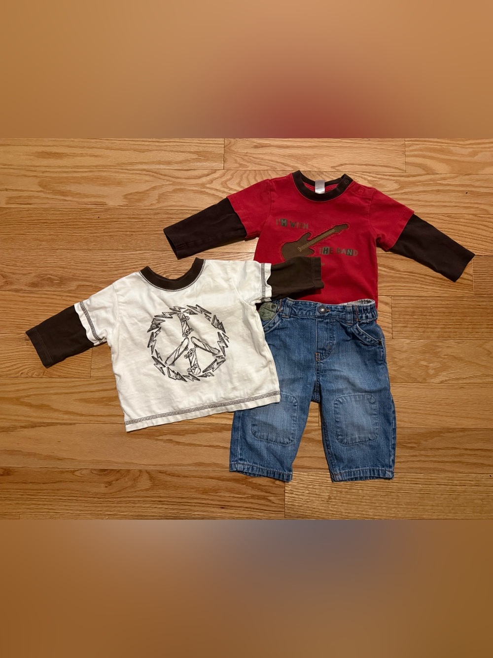 Gymboree Baby Gap Oshkosh 3 piece skateboard band outfit 9 months